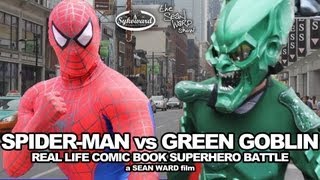 SpiderMan VS Green Goblin  Real Life Superhero Battle [upl. by Nelubez751]