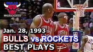 January 28 1993 Bulls vs Rockets highlights [upl. by Euv266]