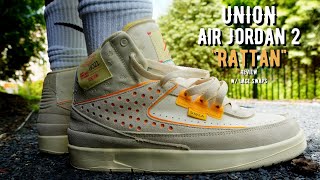 Union x Air Jordan 2 quotRattanquot On Feet Review w Lace Swaps [upl. by Hort]