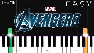 The Avengers Theme  EASY Piano Tutorial [upl. by Einal525]