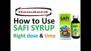 How to use safi blood purifier Right way age and time to take safi  dose of safi syrup with water [upl. by Seamus937]