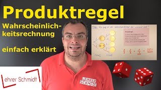 Produktregel  Wahrscheinlichkeitsrechnung  einfach erklärt  Lehrerschmidt [upl. by Beshore]