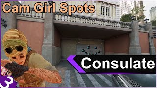 Cams  ConsulateOutside Garage  Valkyrie Camera Placements for Consulate  Rainbow Six Siege Guide [upl. by Bray]