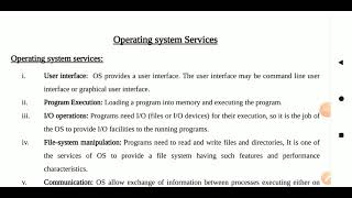 Operating system services in detail [upl. by Dwight]