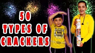 50 TYPES OF CRACKERS  HAPPY DIWALI  BIGGEST FIRE CRACKERS Aayu and Pihu Show [upl. by Eniamurt108]