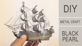 3D Metal Model Kit BLACK PEARL Nano Puzzle [upl. by Arsuy]