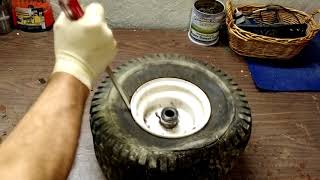 Installing Inner Tubes On Your Riding Mower Tires [upl. by Nnahgem]