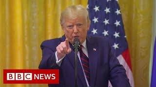 Donald Trump argues with reporter over Ukraine question  BBC News [upl. by Andrei]