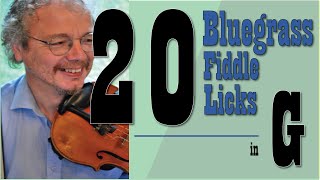 20 bluegrass fiddle licks in G for Man of Constant Sorrow [upl. by Arratal300]