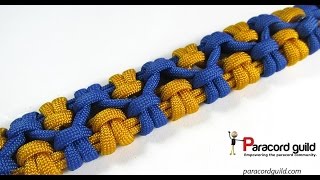 Crossed chain sennit paracord bracelet [upl. by Gregg]