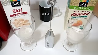 Oat Milk vs Almond Milk part 2 Frothing Test [upl. by Aivekahs82]