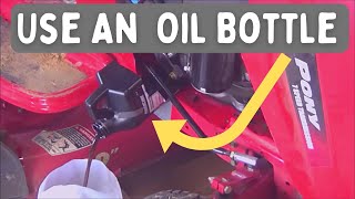 Oil Change Trick  TroyBilt  Craftsman  MTD [upl. by Rickert]