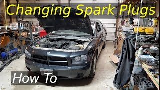 Changing Spark Plugs How To 35L V6 Dodge Charger 2006 2007 2008 2009 2010 EGG Mechanic Fix [upl. by Enidanreb878]