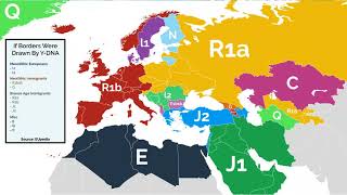 European paternal YDNA haplogroups distribution by country [upl. by Outlaw]