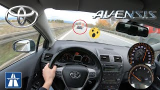 TOYOTA AVENSIS T27 20 152HP TOP SPEED ON GERMAN AUTOBAHN NO LIMIT [upl. by Caughey]