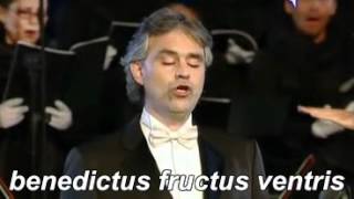 ANDREA BOCELLI AVE MARIA SCHUBERT Lyrics  traduzione [upl. by Lelith]