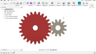 Designing a Simple Two Gear Animation Using Autodesk Fusion 360 [upl. by Bills]