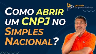 Atenção COMO ABRIR UM CNPJ NO SIMPLES NACIONAL [upl. by Loveridge]