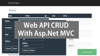 Web API CRUD Operations Using Asp Net MVC and Entity Framework [upl. by Akimak]