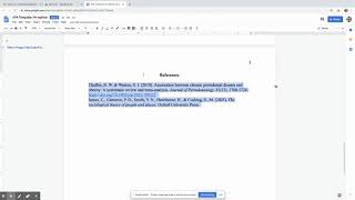 APA References Formatted in Google Docs [upl. by Madelena]