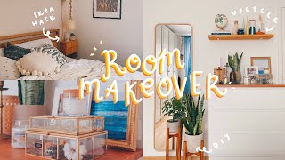 the cosiest bedroom makeover ✨  aesthetic  functional diy [upl. by Jemine]