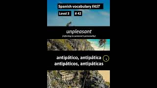 UNPLEASANT  ANTIPÁTICO spanish [upl. by Anerac]