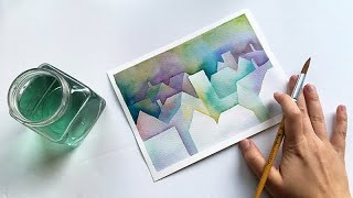 Step by step painting  negative painting [upl. by Adnilec]