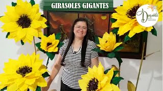 🖌Como hacer Girasoles Gigantes🌻  Dinarte con Dina Castaño [upl. by Aruasor407]