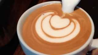 How to make Latte Art The Basics in Slow Motion by Barista Dritan Alsela [upl. by Bois]