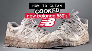 How To Clean White Leather Sneakers  New Balance 550 [upl. by Dric]