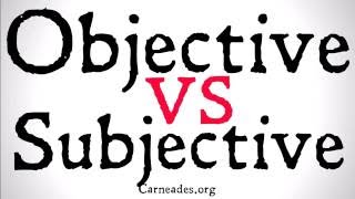 Objective vs Subjective Philosophical Distinction [upl. by Marthena]