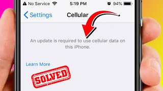 An Update is Required to Use Cellular Data on this iPhone [upl. by Akehsyt240]