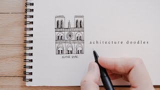 How To Draw Buildings  Architecture Doodles For Beginners [upl. by Lacram]