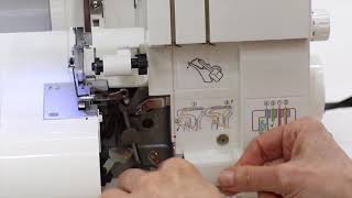 Threading a 3 Thread Serger Overlock Wide  SINGER® 14CG754 [upl. by Ijuy]