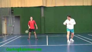 Badminton Basic Positioning Practice for Doubles [upl. by Gabbie]