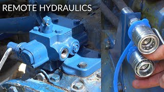 How To Install Rear Remote Hydraulics on a Tractor  Super Easy [upl. by Yelbmik]