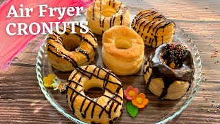 AIR FRYER DONUTS  CRONUTS  Super Easy Homemade CRONUTS In 10 Minutes  AIR FRYER RECIPES [upl. by Kitti]