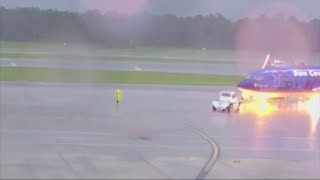 Lightning strikes plane wing and electrocutes man [upl. by Ikila]