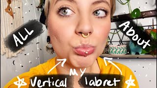 All About My Vertical Labret Piercing [upl. by Casta]