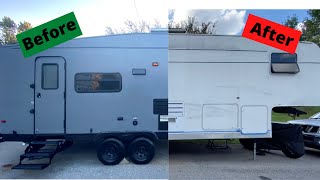 How To Paint a RV  Exterior RV Painting [upl. by Zeuqram]