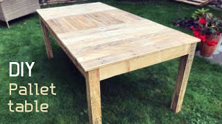 DIY  How to make table from pallet wood [upl. by Enitsenre]