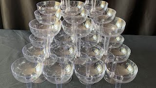 DIY Champagne Glass Tower Centerpiece [upl. by Fleeta]