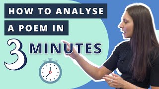 How to Analyse a Poem in 3 Minutes [upl. by Haneen439]