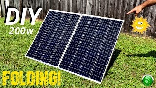 DIY Low Cost 200W Monocrystalline Folding Solar Panel [upl. by Majka589]