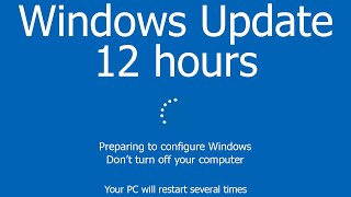 Windows Update Screen REAL COUNT 12 hours 4K Resolution [upl. by Maye]