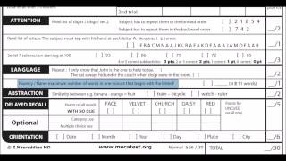 Administration of the Montreal Cognitive Assessment [upl. by Navap]