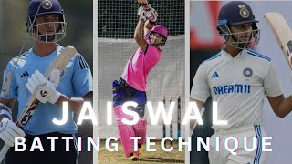 Yashasvi Jaiswal Batting Technique SlowMotion [upl. by Aneekahs923]