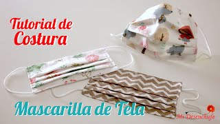 Tutorial de Costura  Mascarillas de Tela  Patrón Gratis  Cloth Mask [upl. by Derreg530]