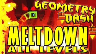 Geometry Dash Meltdown  The Seven Seas Viking Arena and Airborne Robots ALL COINS [upl. by Rita366]