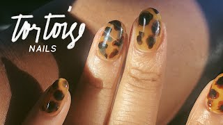 DIY TORTOISE SHELL NAIL ART  abetweene [upl. by Astor]